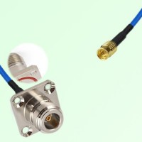 Semi-Flexible Jumper SMP Male to N Female 4 Hole with O-Ring 25x25mm Semi-Flexible Jumper SMP Male to N Female 4 Hole with O-Ring 25x25mm