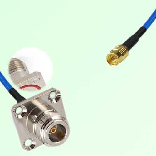 Semi-Flexible Jumper SMP Male to N Female 4 Hole with O-Ring 25x25mm Semi-Flexible Jumper SMP Male to N Female 4 Hole with O-Ring 25x25mm