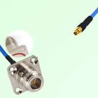 Semi-Flexible Jumper SMPM / SSMP Female to N Female 4 Hole with O-Ring 25x25mm Semi-Flexible Jumper SMPM / SSMP Female to N Female 4 Hole with O-Ring 25x25mm