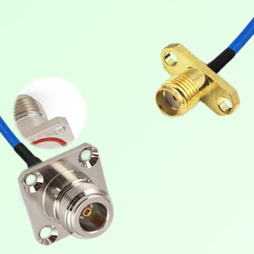 Semi-Flexible Jumper SSMA Female 2 Hole to N Female 4 Hole with O-Ring 25x25mm