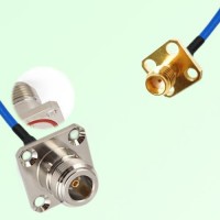 Semi-Flexible Jumper SSMA Female 4 Hole 12.7mm to N Female 4 Hole O-Ring 25mm Semi-Flexible Jumper SSMA Female 4 Hole 12.7mm to N Female 4 Hole O-Ring 25mm