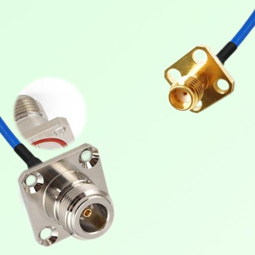 Semi-Flexible Jumper SSMA Female 4 Hole 12.7mm to N Female 4 Hole O-Ring 25mm Semi-Flexible Jumper SSMA Female 4 Hole 12.7mm to N Female 4 Hole O-Ring 25mm