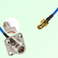 Semi-Flexible Jumper SSMA Female to N Female 4 Hole with O-Ring 25x25mm Semi-Flexible Jumper SSMA Female to N Female 4 Hole with O-Ring 25x25mm