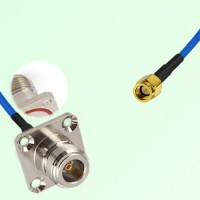 Semi-Flexible Jumper SSMA Male to N Female 4 Hole with O-Ring 25x25mm Semi-Flexible Jumper SSMA Male to N Female 4 Hole with O-Ring 25x25mm
