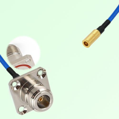 Semi-Flexible Jumper SSMB Female to N Female 4 Hole with O-Ring 25x25mm Semi-Flexible Jumper SSMB Female to N Female 4 Hole with O-Ring 25x25mm