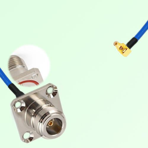Semi-Flexible Jumper SSMC Male Right Angle to N Female 4 Hole with O-Ring 25mm Semi-Flexible Jumper SSMC Male Right Angle to N Female 4 Hole with O-Ring 25mm