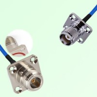 Semi-Flexible Jumper TNC Female 4 Hole 17.5mm to N Female 4 Hole O-Ring 25mm Semi-Flexible Jumper TNC Female 4 Hole 17.5mm to N Female 4 Hole O-Ring 25mm
