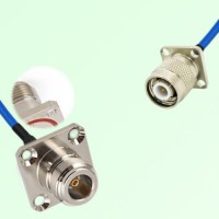 Semi-Flexible Jumper TNC Male 4 Hole 17.5mm to N Female 4 Hole with O-Ring 25mm Semi-Flexible Jumper TNC Male 4 Hole 17.5mm to N Female 4 Hole with O-Ring 25mm