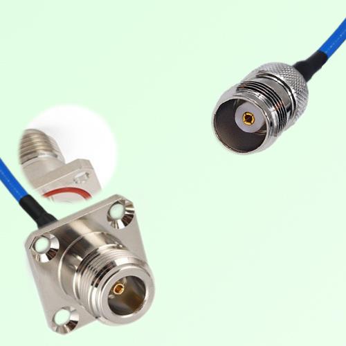 Semi-Flexible Jumper TNC Female to N Female 4 Hole with O-Ring 25x25mm Semi-Flexible Jumper TNC Female to N Female 4 Hole with O-Ring 25x25mm