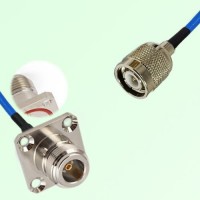 Semi-Flexible Jumper TNC Male to N Female 4 Hole with O-Ring 25x25mm Semi-Flexible Jumper TNC Male to N Female 4 Hole with O-Ring 25x25mm