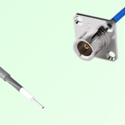 Semi-Flexible Jumper Open-end to QN Female 4 Hole Flange Mount 25x25mm