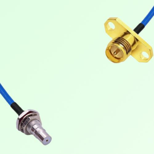 Semi-Flexible Jumper RP SMA Female 2 Hole to QMA Bulkhead Female with O-Ring