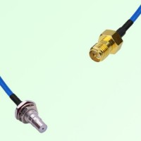 Semi-Flexible Jumper RP SMA Female to QMA Bulkhead Female with O-Ring