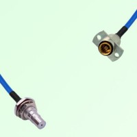 Semi-Flexible Jumper SBMA Female 2 Hole to QMA Bulkhead Female with O-Ring Semi-Flexible Jumper SBMA Female 2 Hole to QMA Bulkhead Female with O-Ring