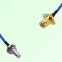 Semi-Flexible Jumper SMA Male 4 Hole 12.7mm to QMA Bulkhead Female with O-Ring Semi-Flexible Jumper SMA Male 4 Hole 12.7mm to QMA Bulkhead Female with O-Ring