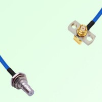 Semi-Flexible SMP Female Right Angle 2 Hole to QMA Bulkhead Female with O-Ring Semi-Flexible SMP Female Right Angle 2 Hole to QMA Bulkhead Female with O-Ring