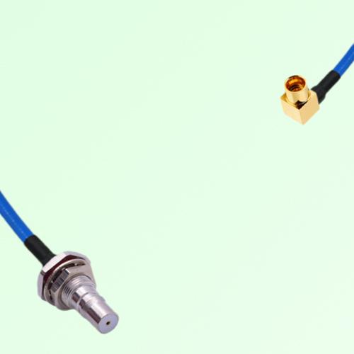 Semi-Flexible Jumper SMP Male Right Angle to QMA Bulkhead Female with O-Ring Semi-Flexible Jumper SMP Male Right Angle to QMA Bulkhead Female with O-Ring