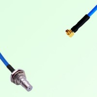 Semi-Flexible SMPM / SSMP Female Right Angle to QMA Bulkhead Female with O-Ring Semi-Flexible SMPM / SSMP Female Right Angle to QMA Bulkhead Female with O-Ring