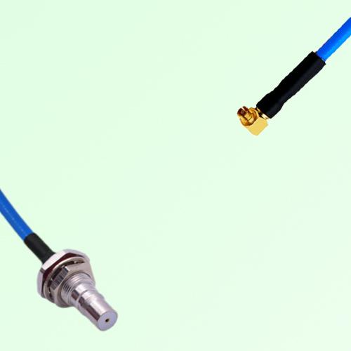 Semi-Flexible SMPM / SSMP Female Right Angle to QMA Bulkhead Female with O-Ring Semi-Flexible SMPM / SSMP Female Right Angle to QMA Bulkhead Female with O-Ring