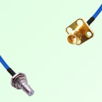 Semi-Flexible SSMA Female 4 Hole 12.7mm to QMA Bulkhead Female with O-Ring