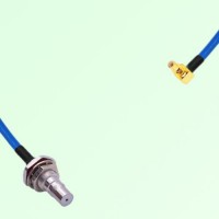 Semi-Flexible Jumper SSMC Male Right Angle to QMA Bulkhead Female with O-Ring Semi-Flexible Jumper SSMC Male Right Angle to QMA Bulkhead Female with O-Ring