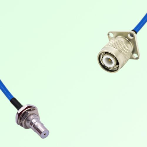Semi-Flexible Jumper TNC Male 4 Hole 17.5mm to QMA Bulkhead Female with O-Ring Semi-Flexible Jumper TNC Male 4 Hole 17.5mm to QMA Bulkhead Female with O-Ring