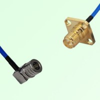 Semi-Flexible Jumper RP SMA Female 4 Hole 12.7x12.7mm to QMA Male Right Angle Semi-Flexible Jumper RP SMA Female 4 Hole 12.7x12.7mm to QMA Male Right Angle