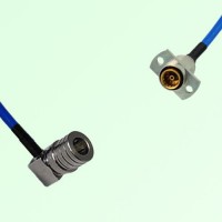 Semi-Flexible Jumper SBMA Female 2 Hole Flange Mount to QMA Male Right Angle Semi-Flexible Jumper SBMA Female 2 Hole Flange Mount to QMA Male Right Angle