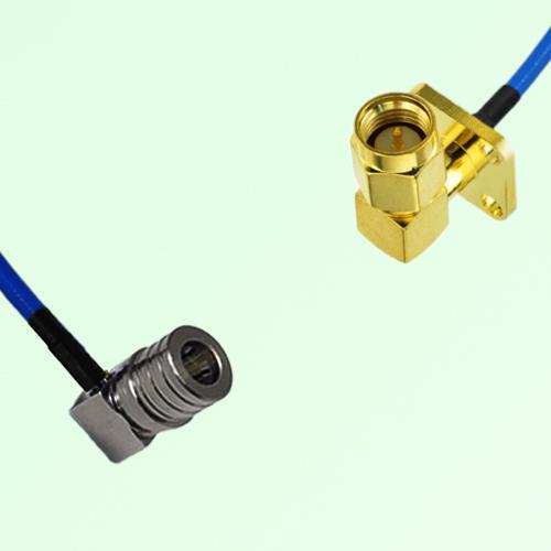 Semi-Flexible Jumper SMA Male Right Angle 4 Hole 12.7mm to QMA Male Right Angle Semi-Flexible Jumper SMA Male Right Angle 4 Hole 12.7mm to QMA Male Right Angle