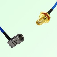 Semi-Flexible Jumper SMA Bulkhead Female with O-Ring to QMA Male Right Angle Semi-Flexible Jumper SMA Bulkhead Female with O-Ring to QMA Male Right Angle