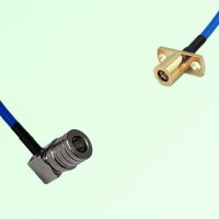 Semi-Flexible Jumper SMB Female 2 Hole Flange Mount to QMA Male Right Angle Semi-Flexible Jumper SMB Female 2 Hole Flange Mount to QMA Male Right Angle