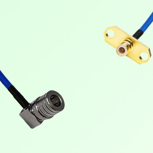 Semi-Flexible Jumper SMB Male 2 Hole Flange Mount to QMA Male Right Angle