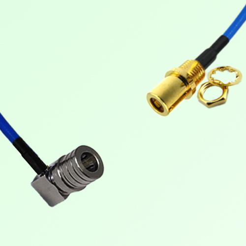 Semi-Flexible Jumper SMB Front Mount Bulkhead Female to QMA Male Right Angle Semi-Flexible Jumper SMB Front Mount Bulkhead Female to QMA Male Right Angle