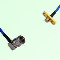 Semi-Flexible Jumper SMP Female 2 Hole Flange Mount to QMA Male Right Angle Semi-Flexible Jumper SMP Female 2 Hole Flange Mount to QMA Male Right Angle