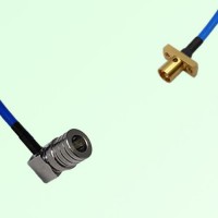 Semi-Flexible Jumper SMP Male 2 Hole Flange Mount to QMA Male Right Angle Semi-Flexible Jumper SMP Male 2 Hole Flange Mount to QMA Male Right Angle