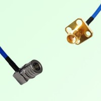 Semi-Flexible Jumper SSMA Female 4 Hole 12.7x12.7mm to QMA Male Right Angle