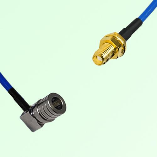 Semi-Flexible Jumper SSMA Bulkhead Female to QMA Male Right Angle