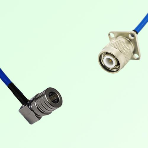 Semi-Flexible Jumper TNC Male 4 Hole 17.5x17.5mm to QMA Male Right Angle Semi-Flexible Jumper TNC Male 4 Hole 17.5x17.5mm to QMA Male Right Angle