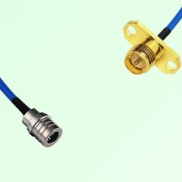 Semi-Flexible Jumper RP SMA Female 2 Hole Flange Mount to QMA Male