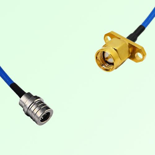 Semi-Flexible Jumper SMA Male 2 Hole Flange Mount to QMA Male Semi-Flexible Jumper SMA Male 2 Hole Flange Mount to QMA Male