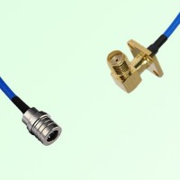 Semi-Flexible Jumper SMA Female Right Angle 4 Hole 12.7x12.7mm to QMA Male Semi-Flexible Jumper SMA Female Right Angle 4 Hole 12.7x12.7mm to QMA Male