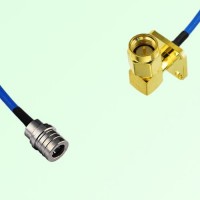 Semi-Flexible Jumper SMA Male Right Angle 4 Hole 12.7x12.7mm to QMA Male