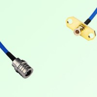 Semi-Flexible Jumper SMB Male 2 Hole Flange Mount to QMA Male Semi-Flexible Jumper SMB Male 2 Hole Flange Mount to QMA Male