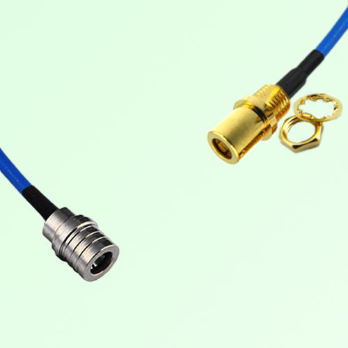 Semi-Flexible Jumper SMB Front Mount Bulkhead Female to QMA Male Semi-Flexible Jumper SMB Front Mount Bulkhead Female to QMA Male