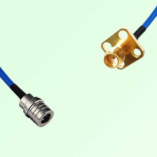 Semi-Flexible Jumper SSMA Female 4 Hole Flange Mount 12.7x12.7mm to QMA Male