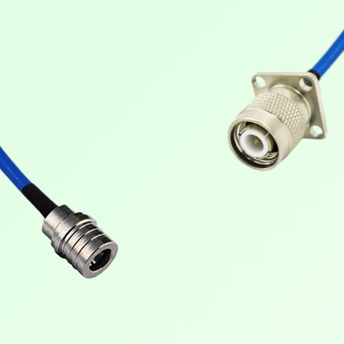Semi-Flexible Jumper TNC Male 4 Hole Flange Mount 17.5x17.5mm to QMA Male Semi-Flexible Jumper TNC Male 4 Hole Flange Mount 17.5x17.5mm to QMA Male