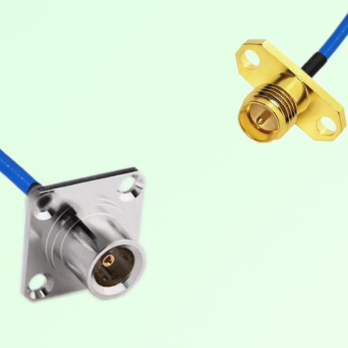 Semi-Flexible Jumper RP SMA Female 2 Hole to QN Female 4 Hole 25x25mm Semi-Flexible Jumper RP SMA Female 2 Hole to QN Female 4 Hole 25x25mm