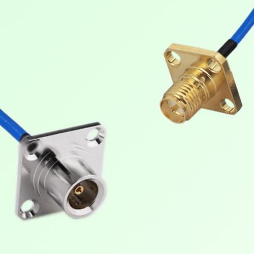 Semi-Flexible Jumper RP SMA Female 4 Hole 12.7mm to QN Female 4 Hole 25x25mm Semi-Flexible Jumper RP SMA Female 4 Hole 12.7mm to QN Female 4 Hole 25x25mm
