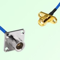 Semi-Flexible Jumper SMA Female 2 Hole to QN Female 4 Hole 25x25mm