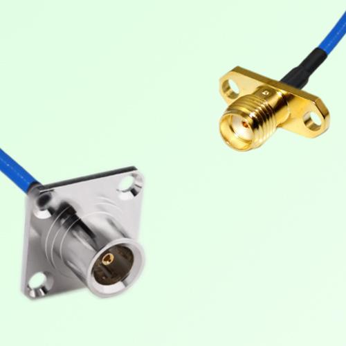 Semi-Flexible Jumper SMA Female 2 Hole to QN Female 4 Hole 25x25mm Semi-Flexible Jumper SMA Female 2 Hole to QN Female 4 Hole 25x25mm